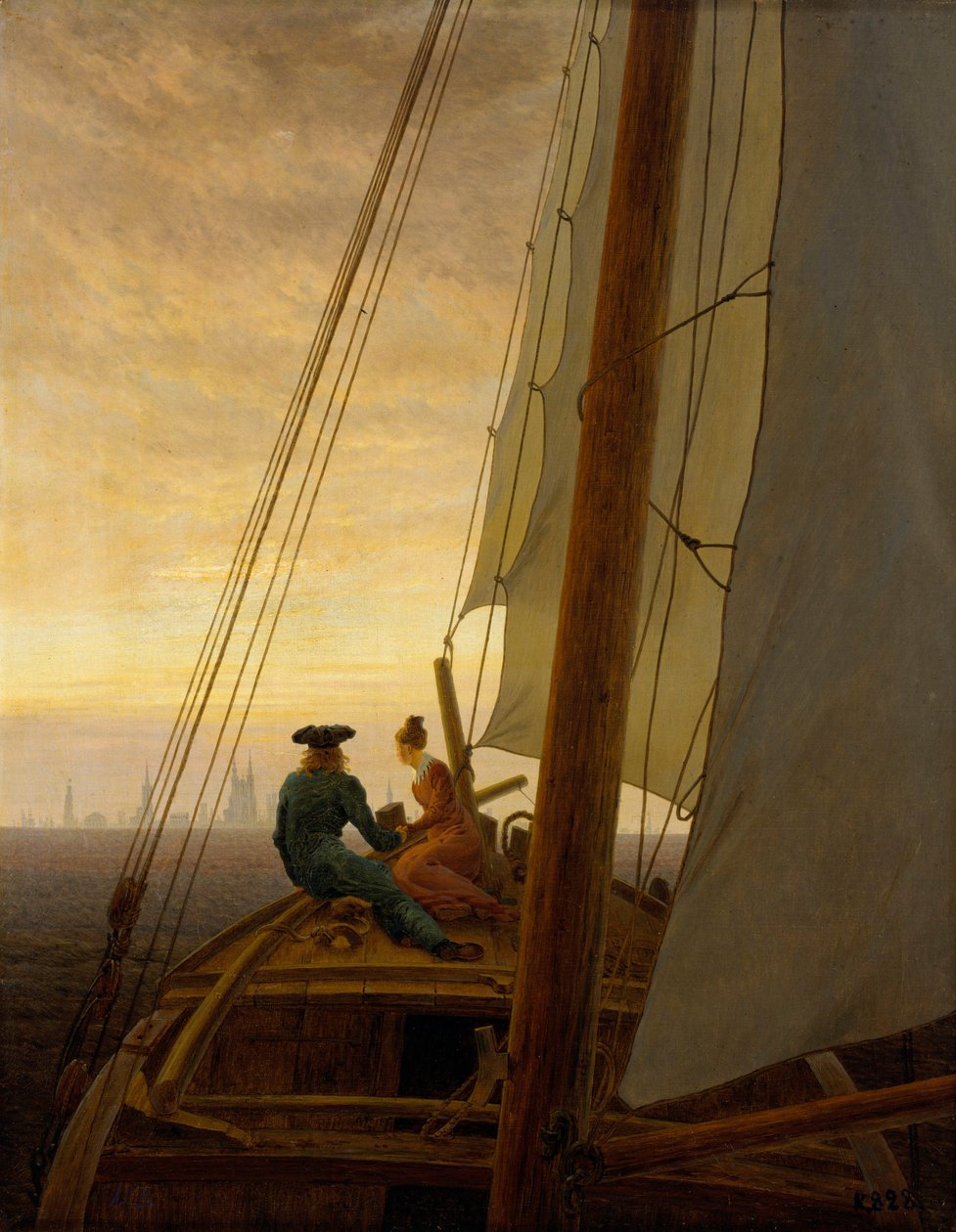 德语：Auf dem Segler 帆船上 作者 卡斯珀·大卫·弗里德里希（Caspar David Friedrich）