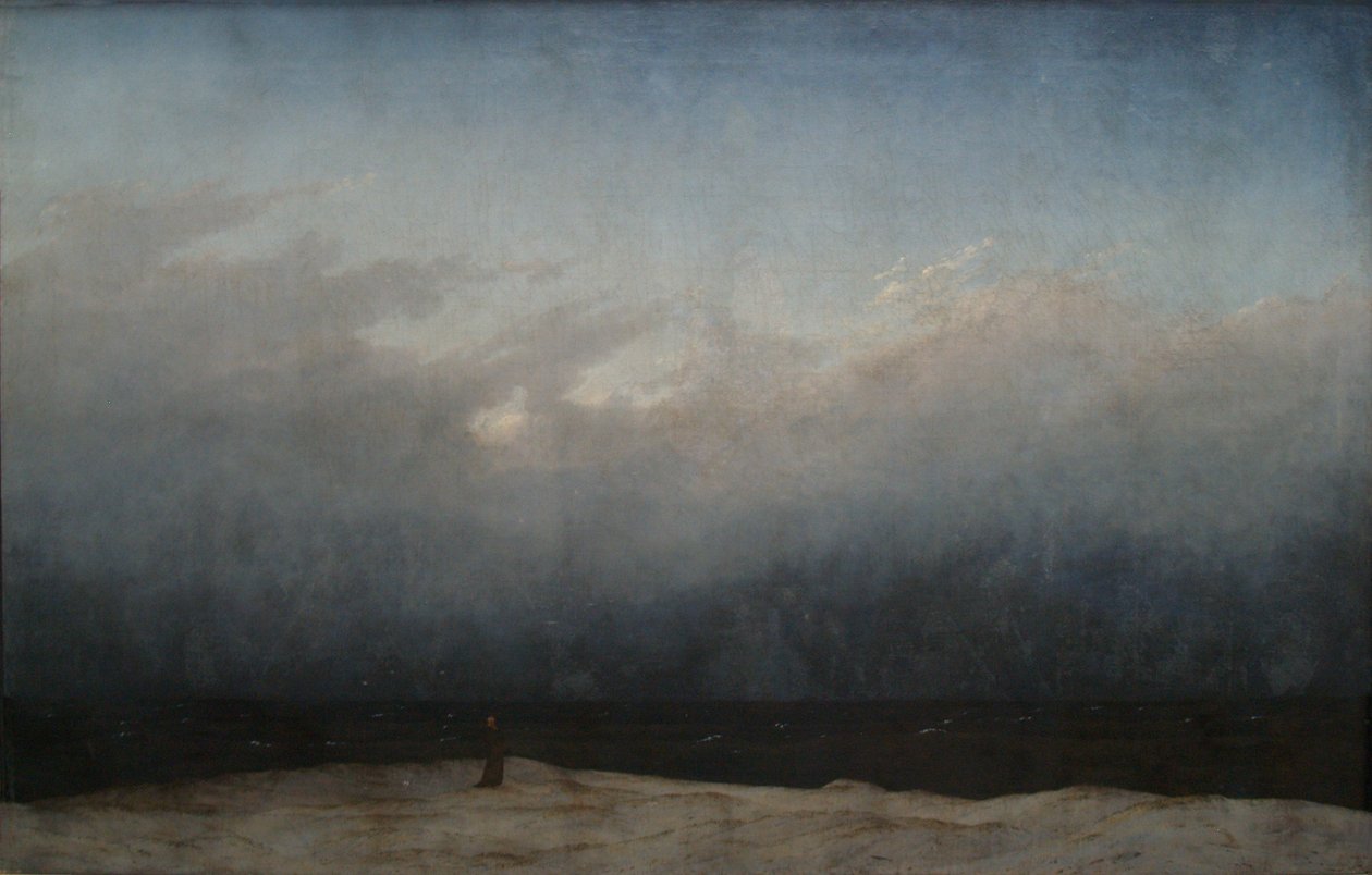 德语: Der Mönch am Meer 海边的僧侣 作者 卡斯珀·大卫·弗里德里希（Caspar David Friedrich）