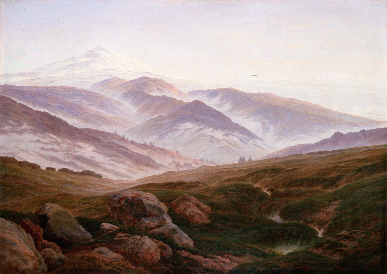 德语: Erinnerungen an das Riesengebirge 巨山的记忆 作者 卡斯珀·大卫·弗里德里希（Caspar David Friedrich）