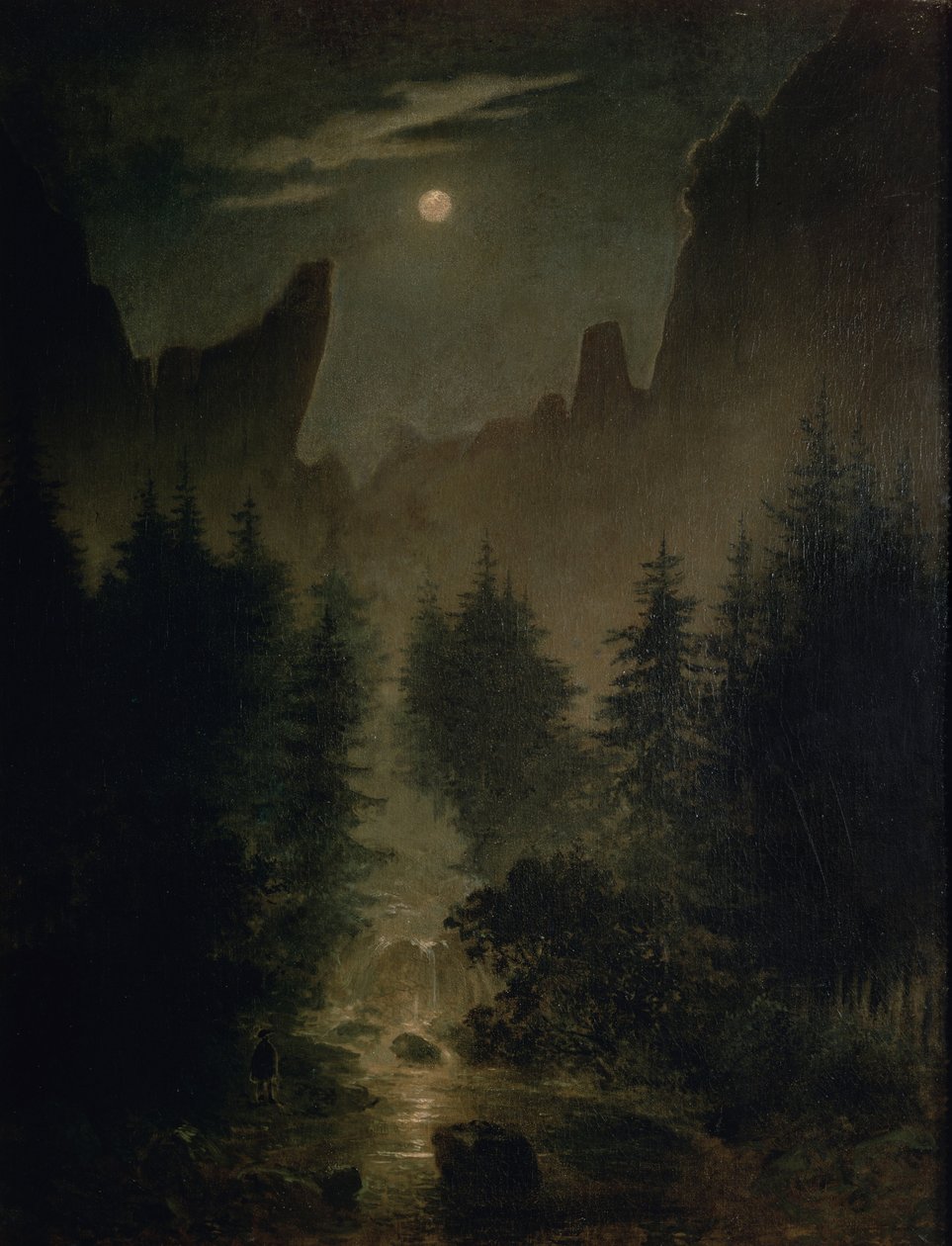 德语：Uttewalder Grund 作者 卡斯珀·大卫·弗里德里希（Caspar David Friedrich）