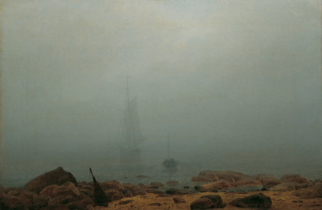 雾中的海滨 作者 卡斯珀·大卫·弗里德里希（Caspar David Friedrich）