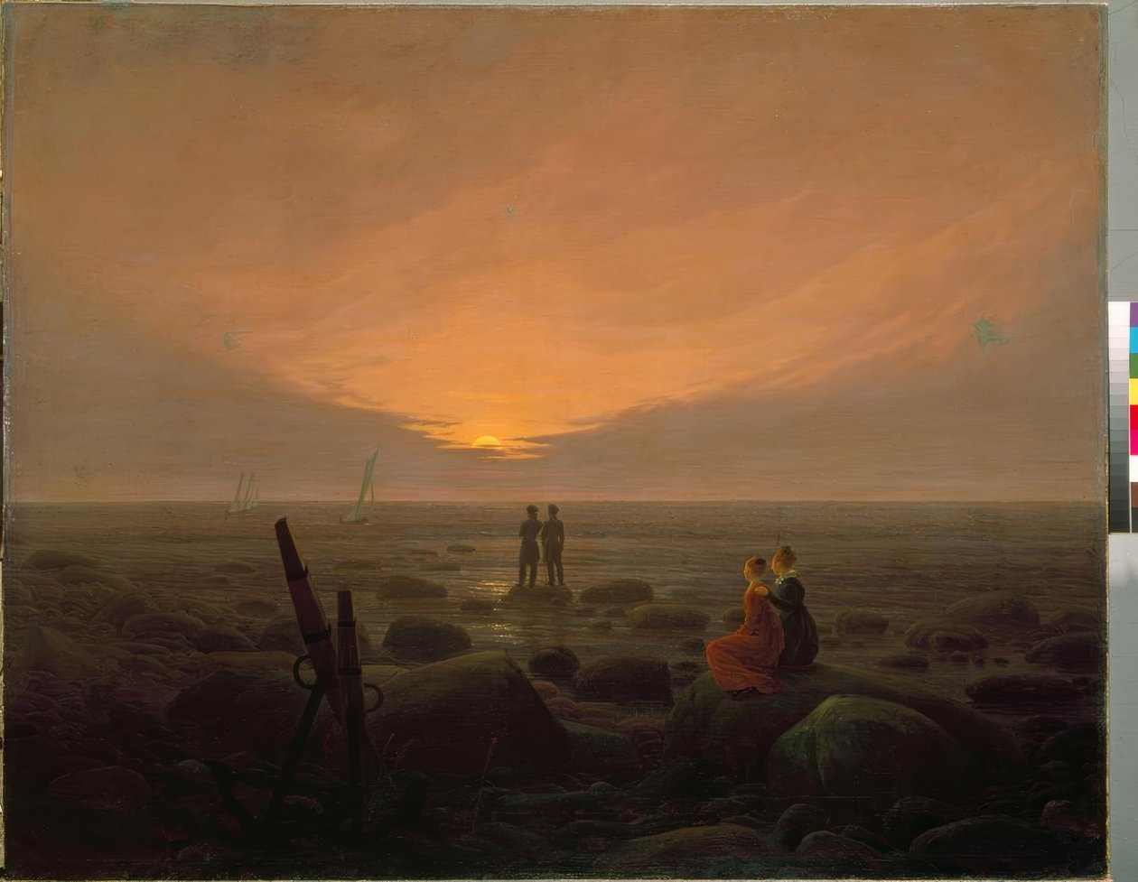 海上月出 作者 卡斯珀·大卫·弗里德里希（Caspar David Friedrich）