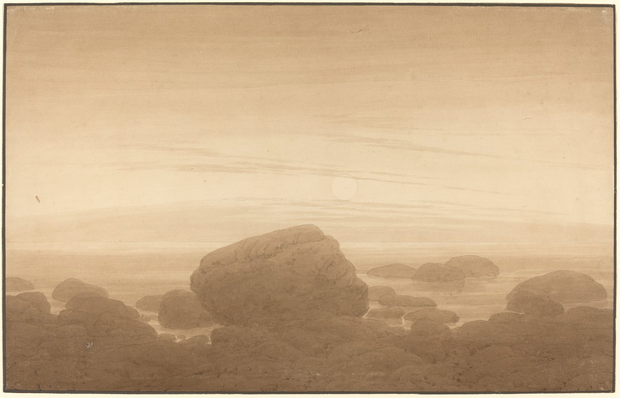 空旷海岸的月出 作者 卡斯珀·大卫·弗里德里希（Caspar David Friedrich）