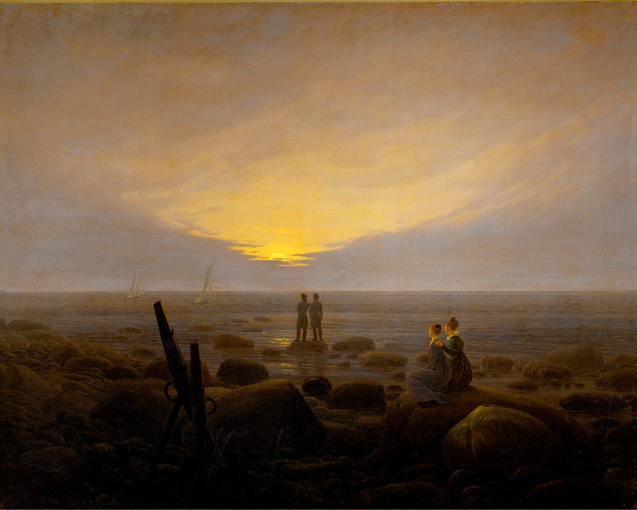 海上日出 作者 卡斯珀·大卫·弗里德里希（Caspar David Friedrich）