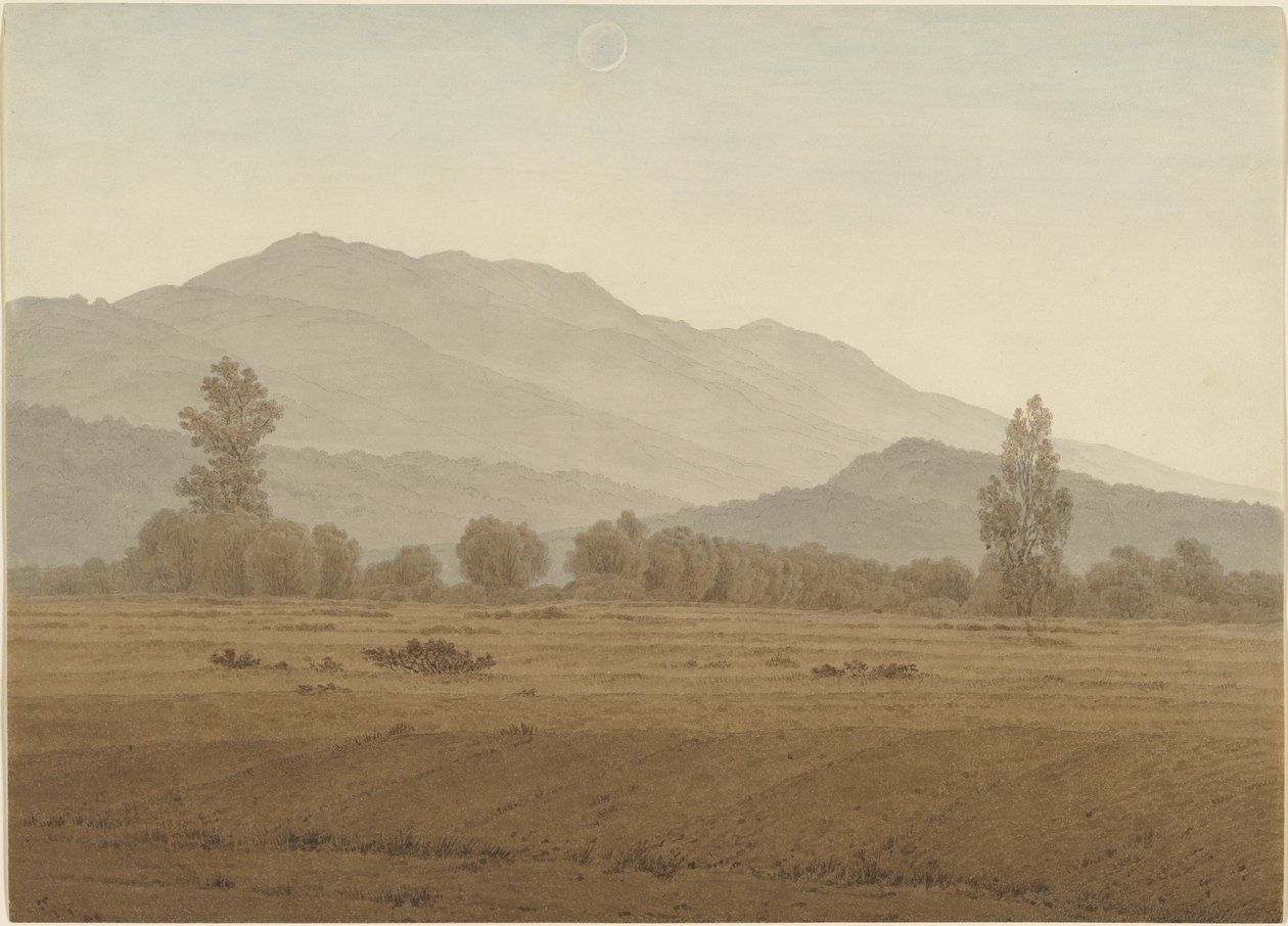 里森格比尔格山脉上的新月 作者 卡斯珀·大卫·弗里德里希（Caspar David Friedrich）