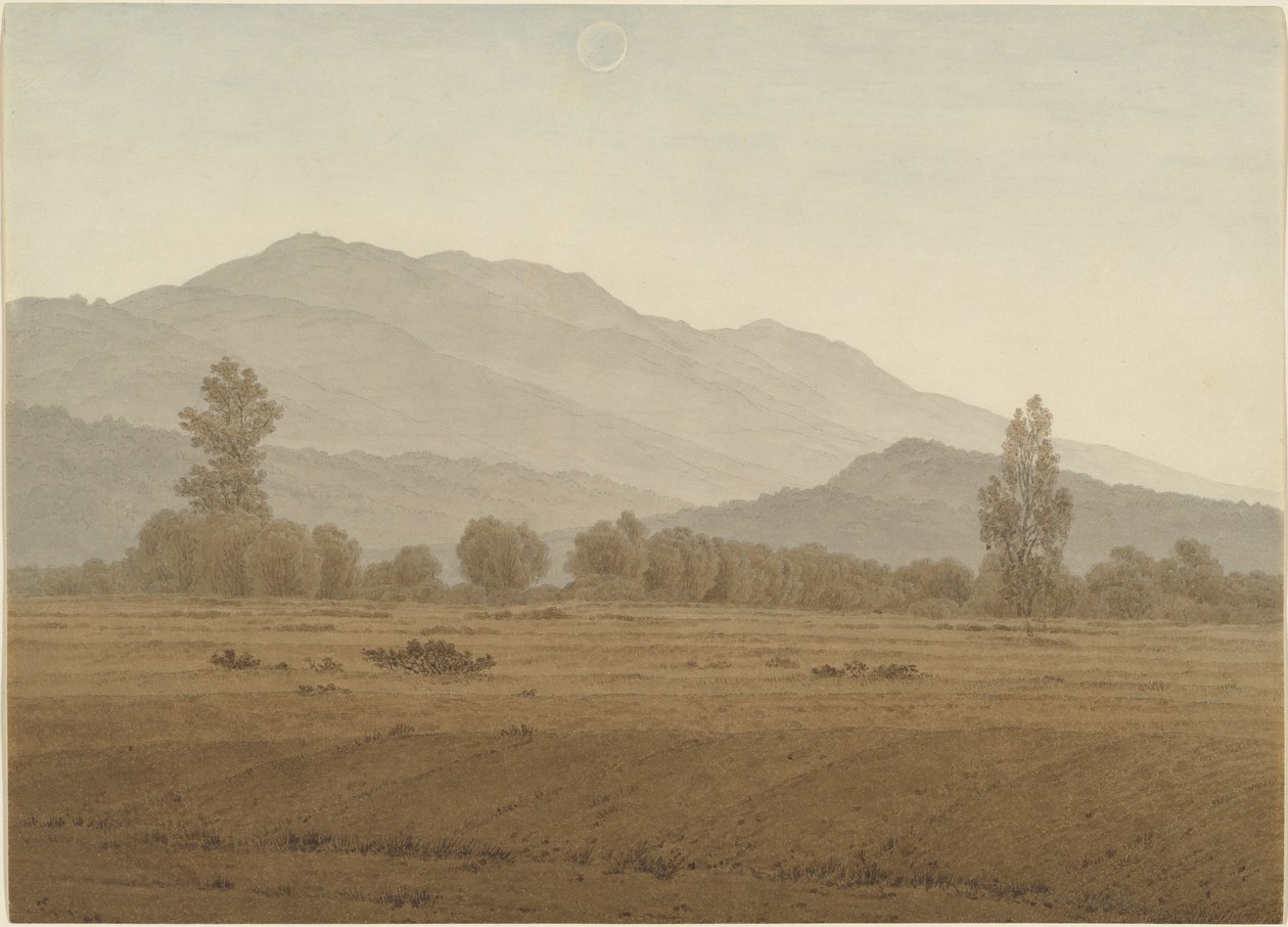 里森山上空的新月 作者 卡斯珀·大卫·弗里德里希（Caspar David Friedrich）