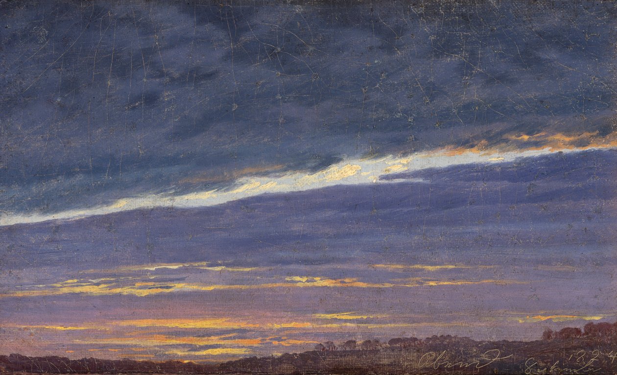 夜间多云的天空 1824年的晚上。 作者 卡斯珀·大卫·弗里德里希（Caspar David Friedrich）