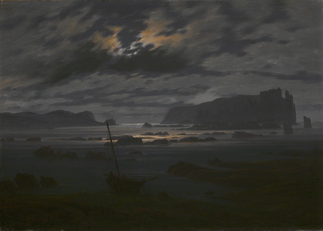 月光下的北海，c。 1823 作者 卡斯珀·大卫·弗里德里希（Caspar David Friedrich）