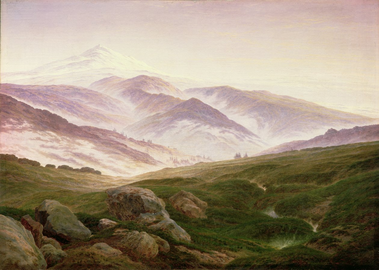 雷森贝格，《巨人的山峰》（The Mountains of the Giants）。 作者 卡斯珀·大卫·弗里德里希（Caspar David Friedrich）