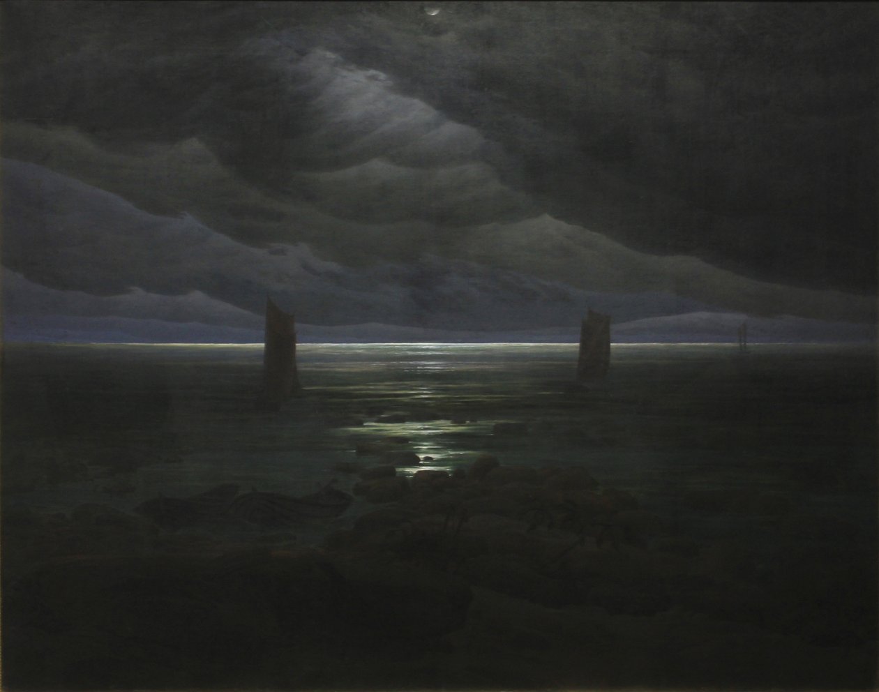 月光下的海滨 作者 卡斯珀·大卫·弗里德里希（Caspar David Friedrich）