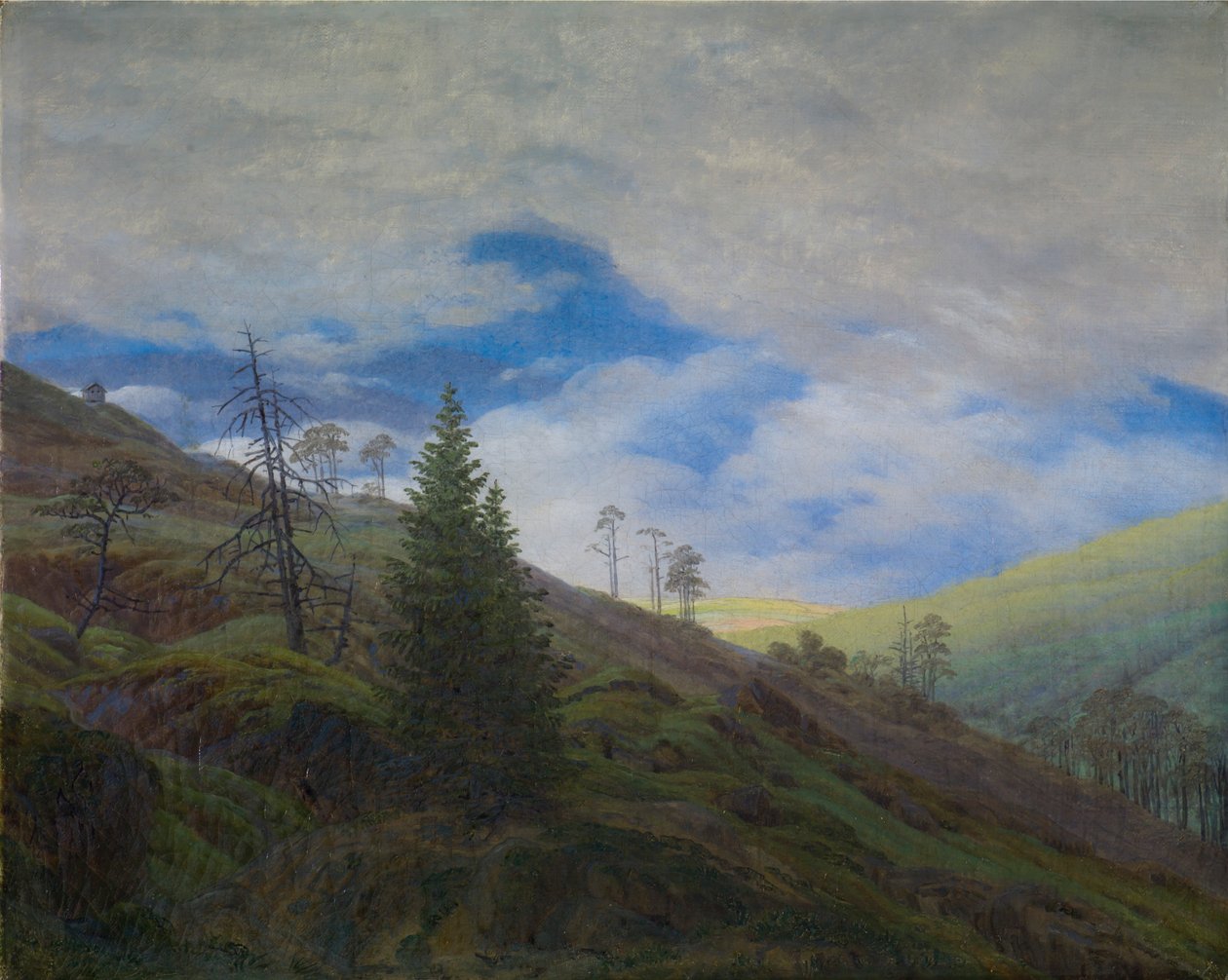 巨山中的旭日 作者 卡斯珀·大卫·弗里德里希（Caspar David Friedrich）