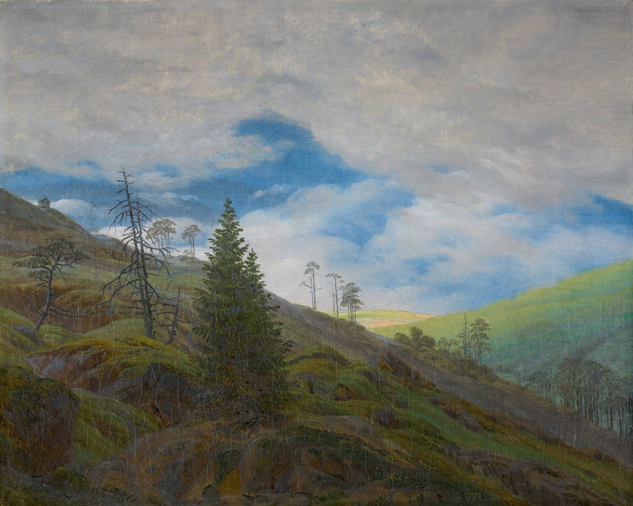 巨山中的旭日 作者 卡斯珀·大卫·弗里德里希（Caspar David Friedrich）