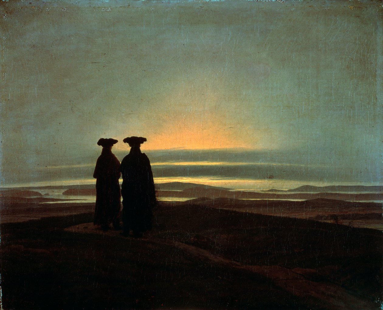 日落兄弟，摄于1830年至1835年。 作者 卡斯珀·大卫·弗里德里希（Caspar David Friedrich）