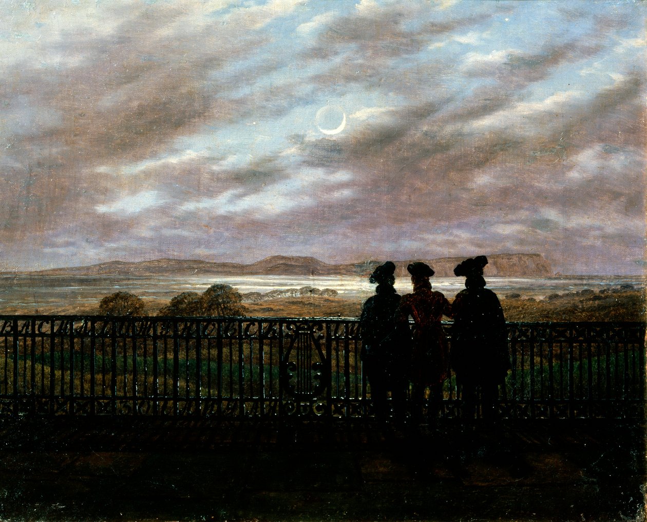 诗人VA Zhukovsky，SI Turgenev和AI Turgenev于1820年代末 作者 卡斯珀·大卫·弗里德里希（Caspar David Friedrich）