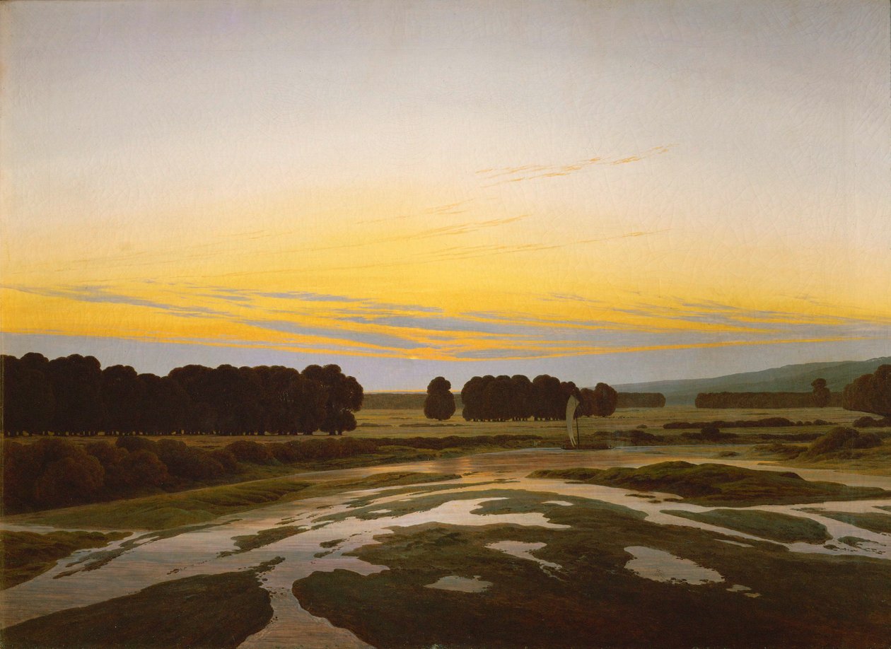 德累斯顿附近的大保护区 作者 卡斯珀·大卫·弗里德里希（Caspar David Friedrich）