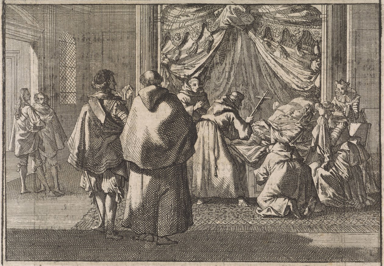 1633 年，荷兰女家庭教师伊莎贝拉王妃在布鲁塞尔去世 作者 Caspar Luyken（归因于）