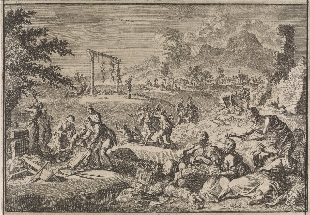 德国饥荒，1637 年 作者 Caspar Luyken（归因于）