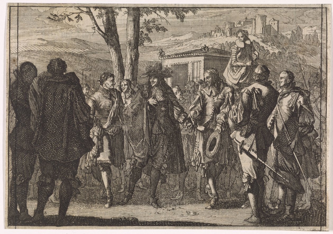 英国国王查理一世被英国士兵俘虏，1647 年 作者 Caspar Luyken（归因于）
