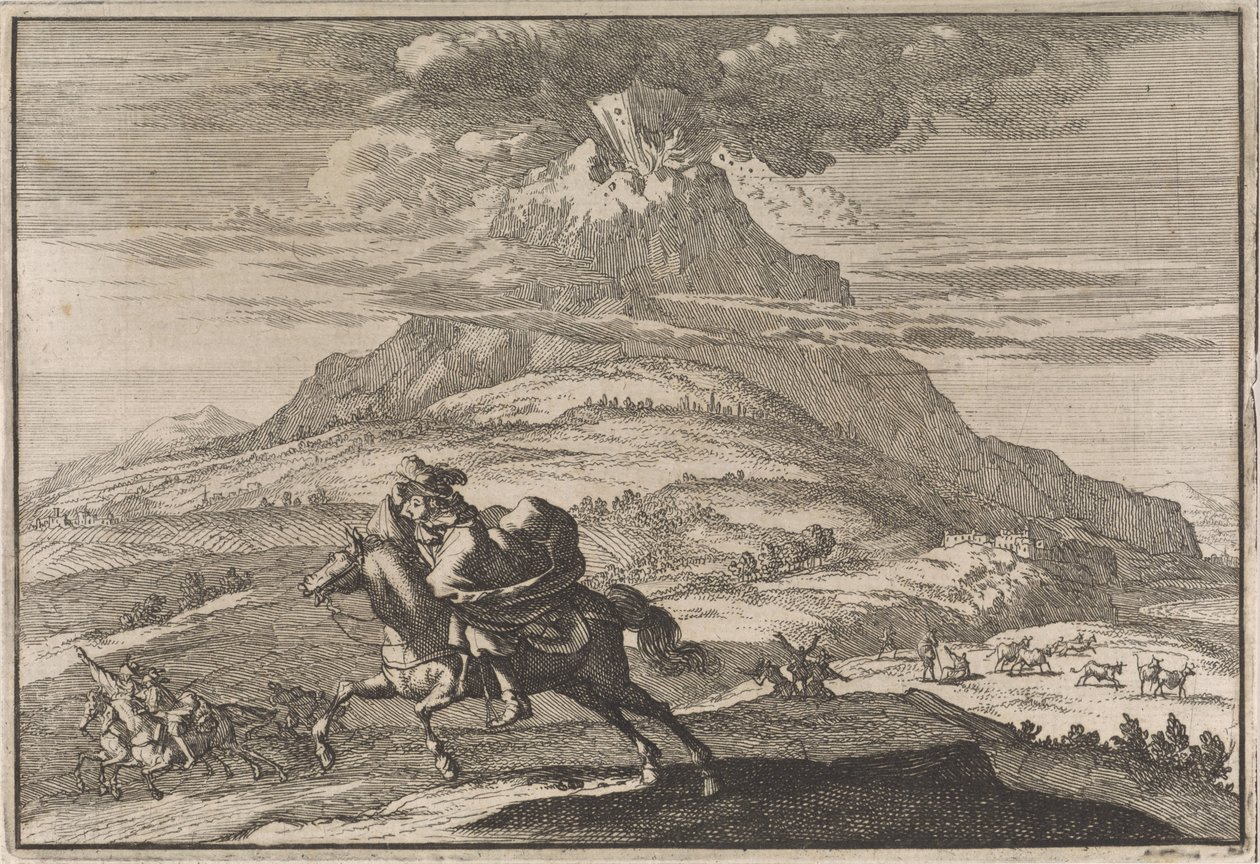 维苏威火山爆发，1631 年 作者 Caspar Luyken（归因于）