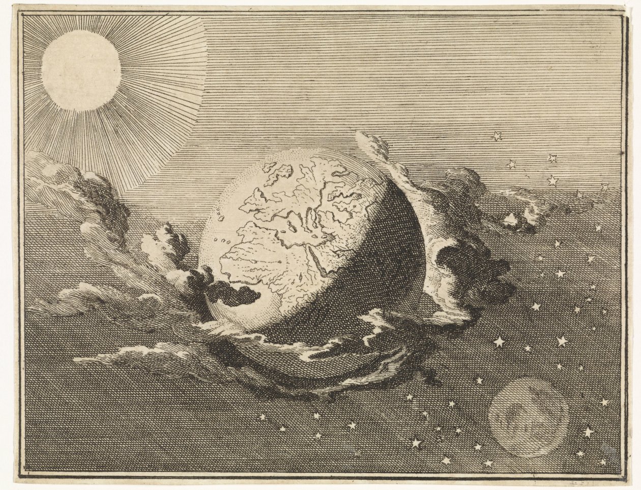 有地球、太阳、月亮和星星的宇宙 作者 卡斯珀·路肯（Caspar Luyken）