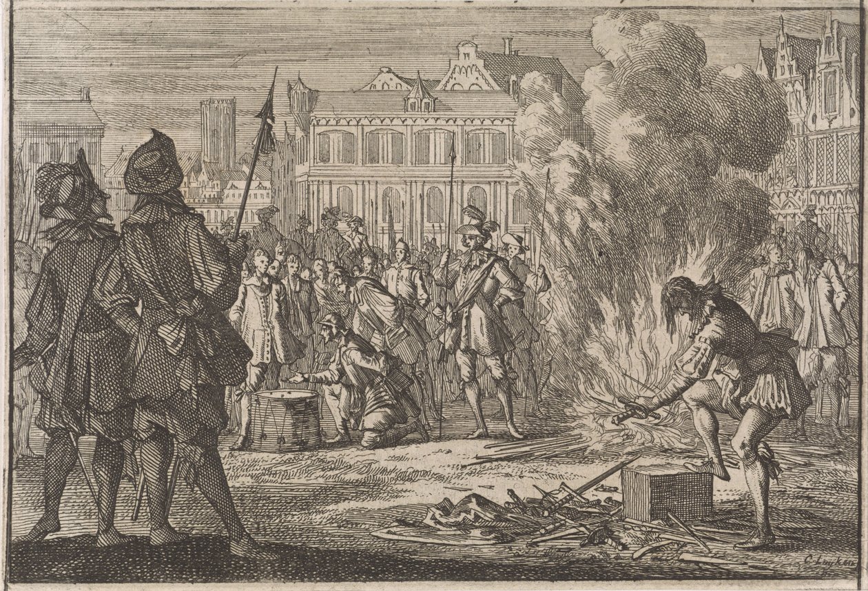 布拉格市场广场军事法庭，1642 年 作者 卡斯珀·路肯（Caspar Luyken）