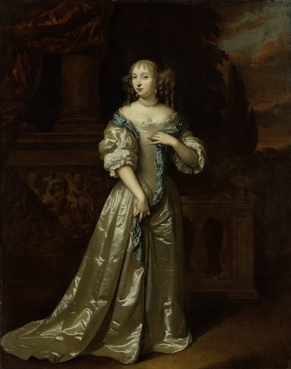 Broeckhuijsen 领主 Roelof van Arkel（1632-1709 年）之妻 Philippina Staunton 的肖像 作者 卡斯珀·内舍尔