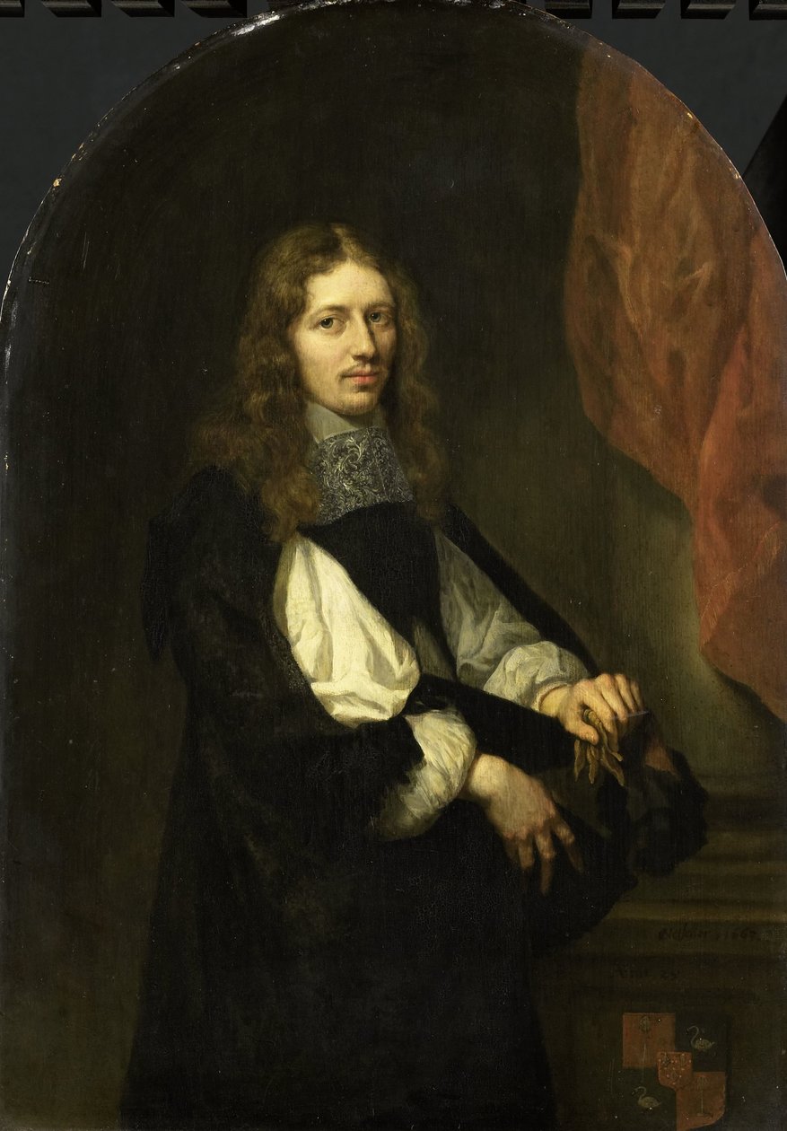 皮特-德-格拉夫（Pieter de Graeff，1638-1707 年）的肖像，他是 Zuid-Polsbroek、Purmerland 和 Ilpendam 的领主。阿姆斯特丹市议员 作者 卡斯珀·内舍尔