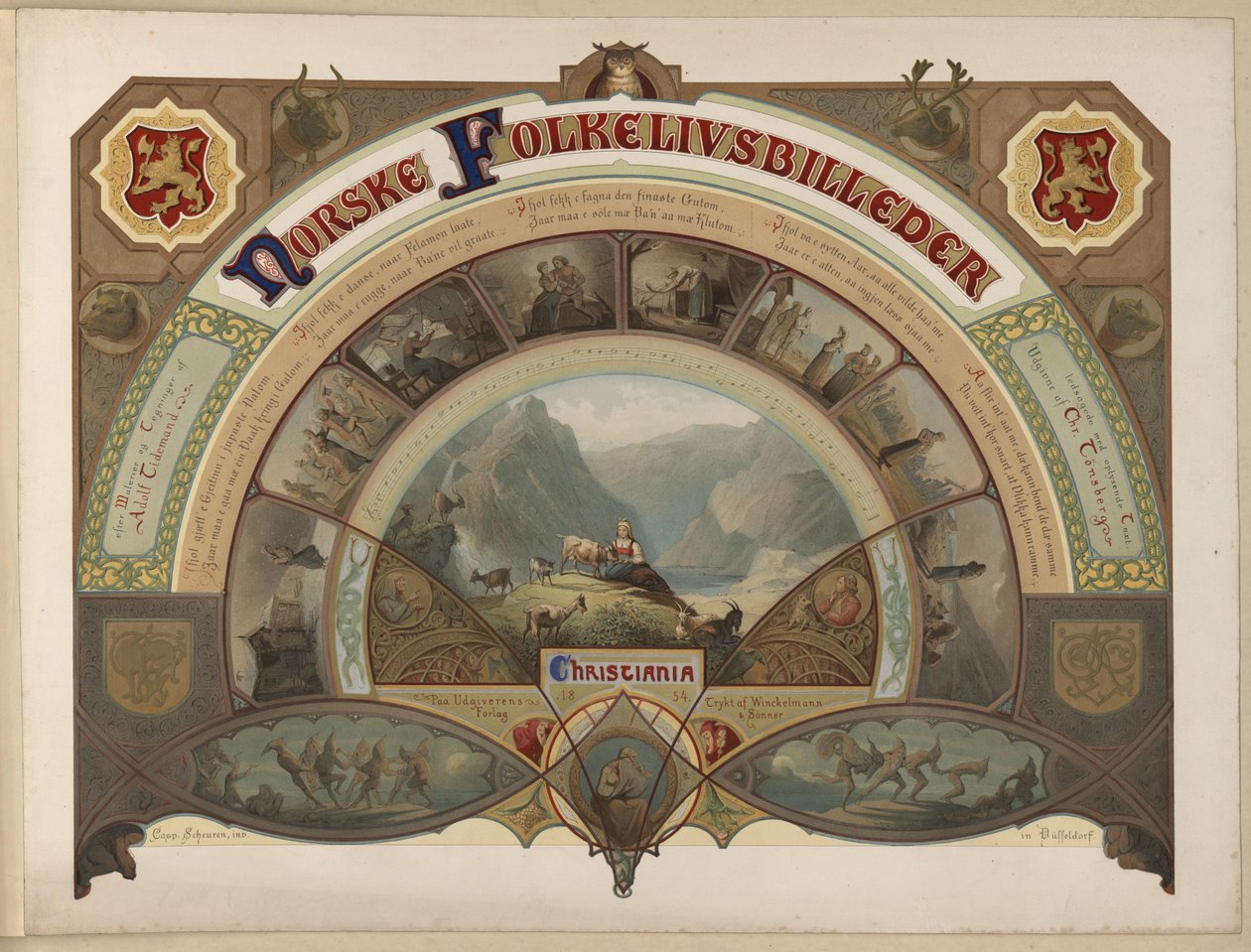 Illustrasjon hentet fra boken Norske Folkelivsbilleder av Tidemand, Adolph og utgitt av Chr. Tønsberg 作者 卡斯珀·舒伦（Caspar Scheuren）