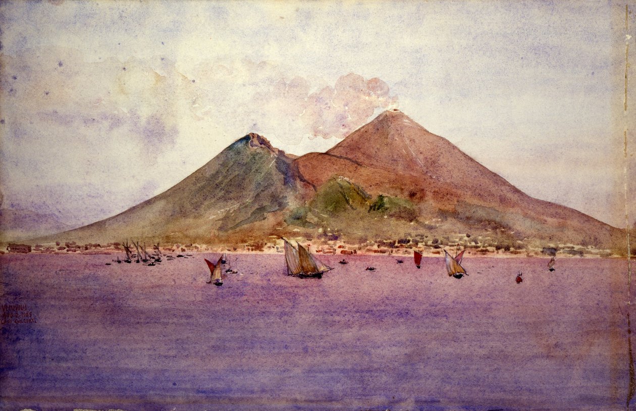 从那不勒斯湾眺望维苏威火山 作者 卡斯吉尔伯特