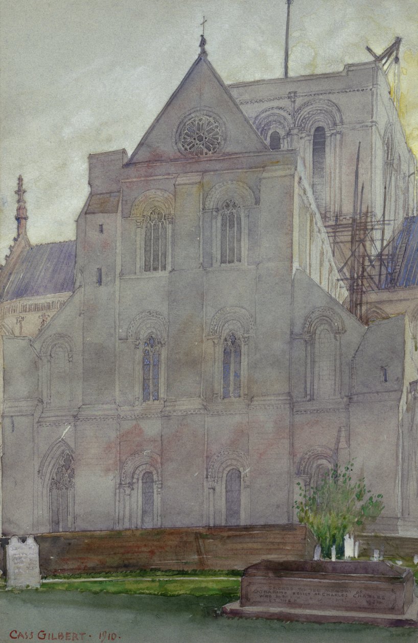 英格兰温彻斯特大教堂北门厅，1910年。 作者 卡斯吉尔伯特