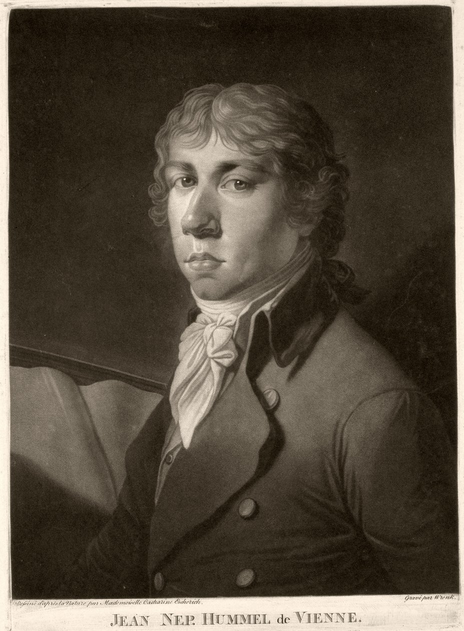 Johann Nepomuk Hummel（1778-1837）由Wrenck雕刻 作者 凯瑟琳娜·埃切里希（Catharina Escherich）