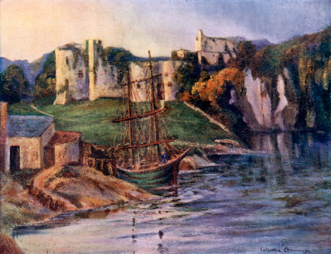 Chepstow Castle, Monmouthshire, Wales, 1924-1926. 作者 凯瑟琳·查姆尼