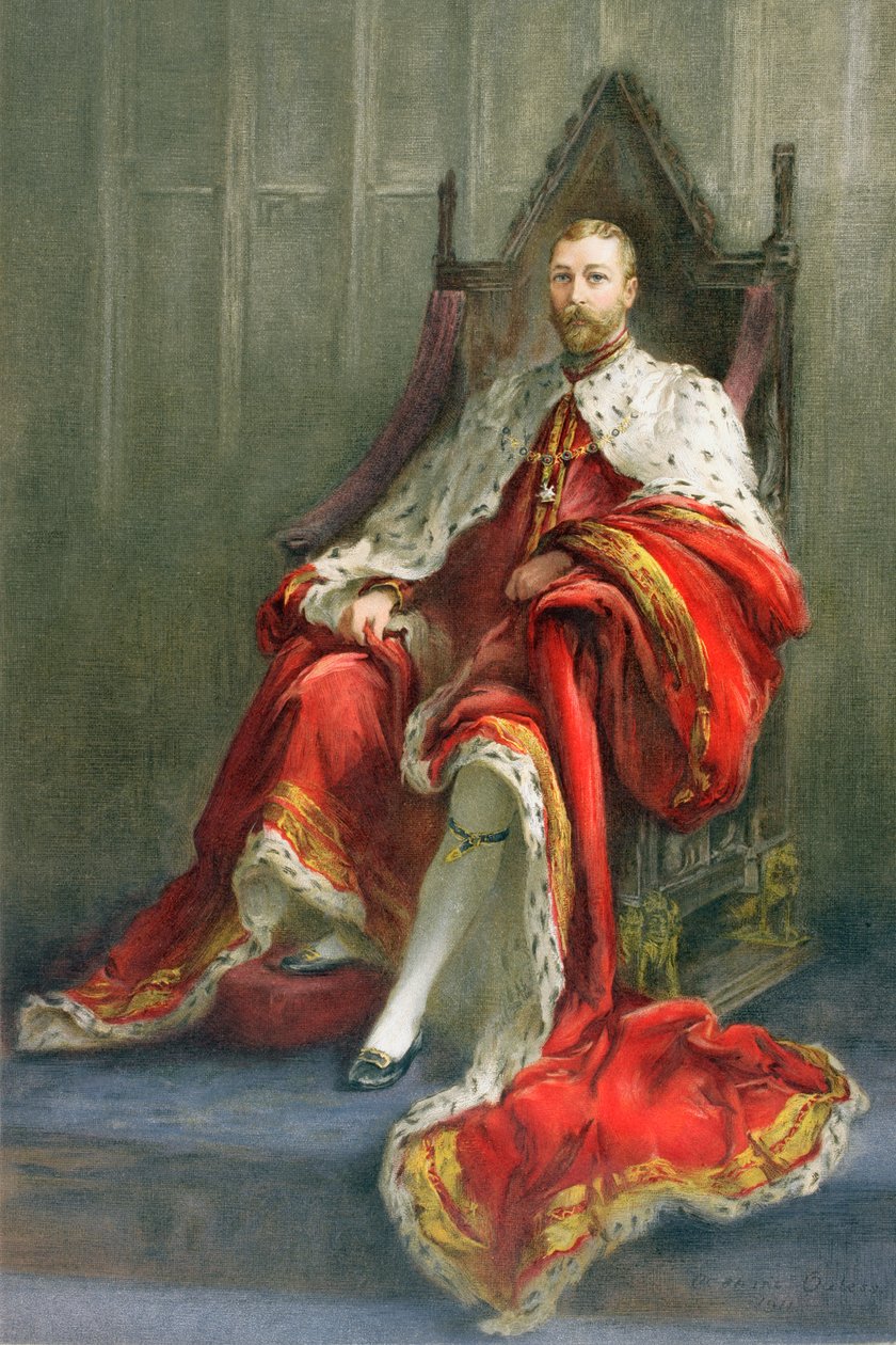 乔治五世，来自“插图伦敦新闻”，1911年 作者 凯瑟琳（Catherine Ouless）
