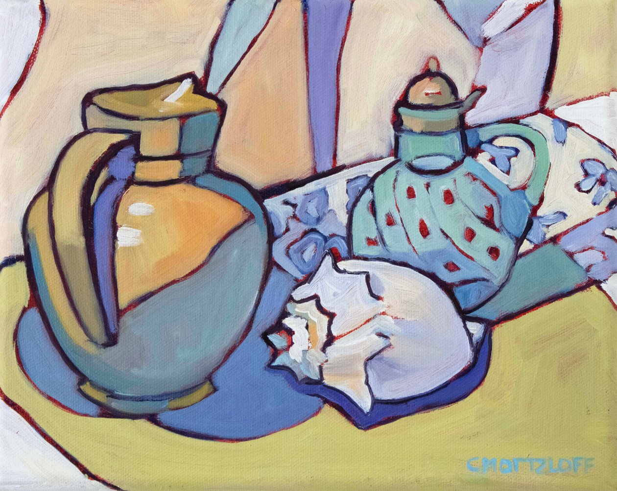 海的低语，2024 年（布面油画） 作者 凯瑟琳·J·马茨洛夫