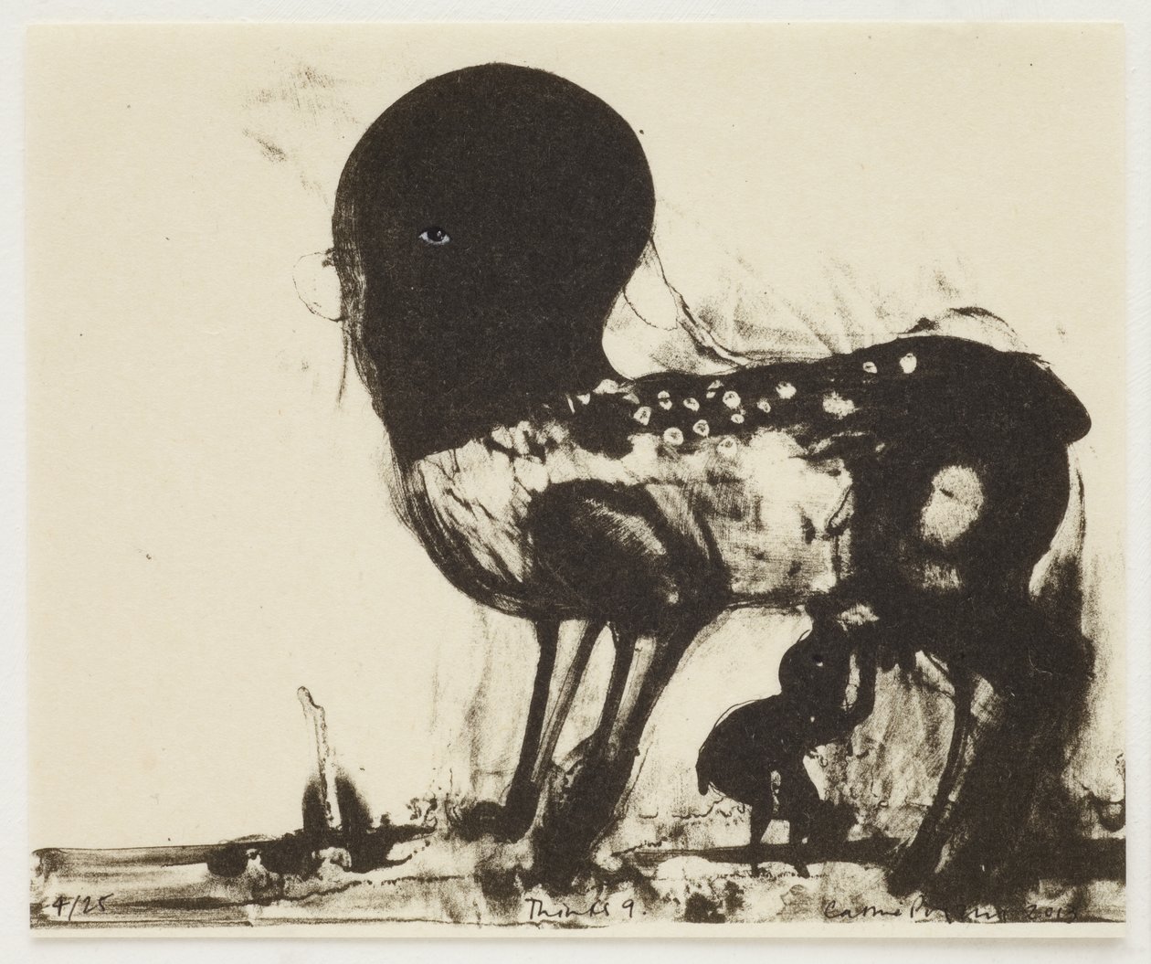 思考 9》，2013 年（石版画，手工着色） 作者 凯西·皮尔金顿