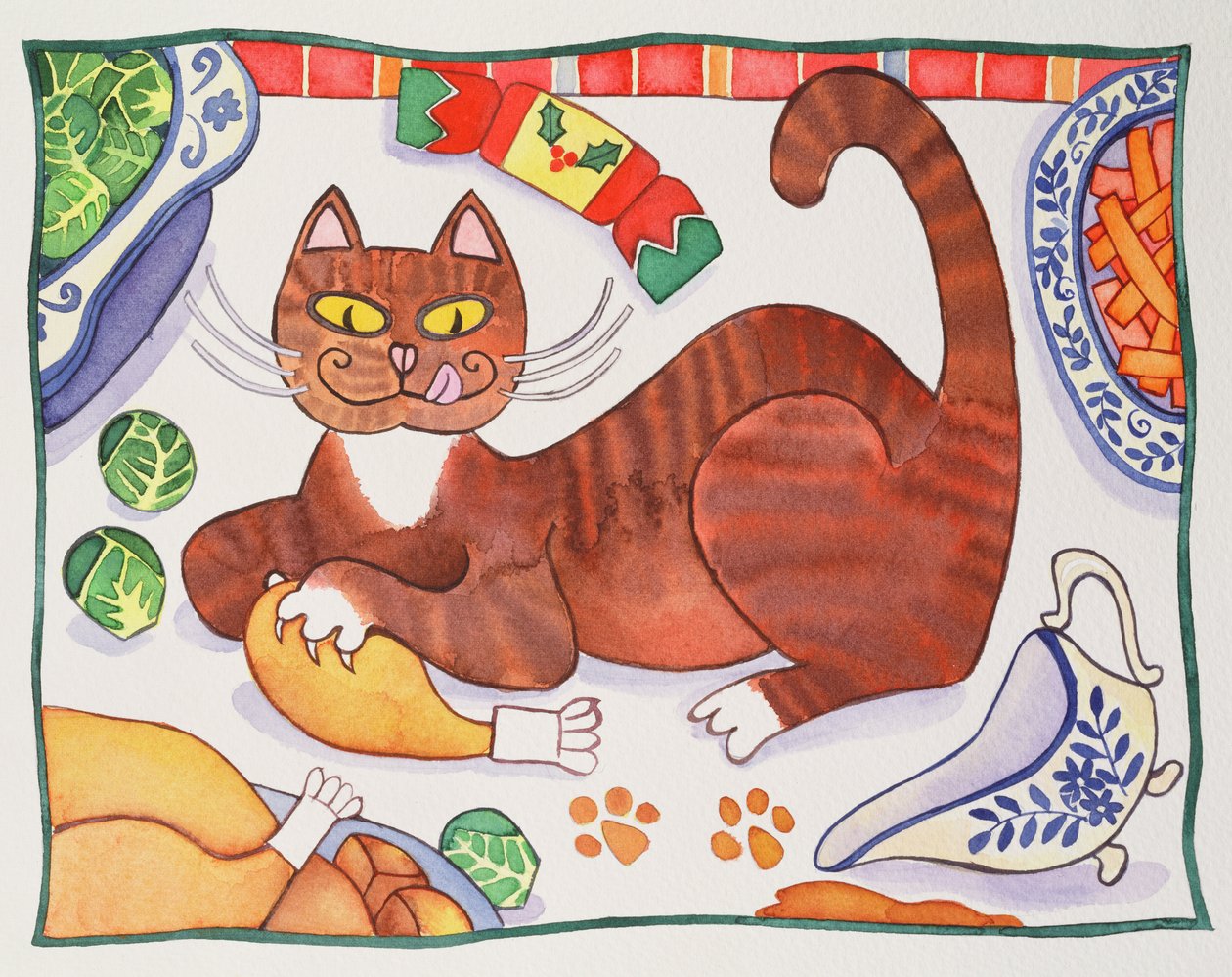 圣诞节猫和土耳其 作者 凯茜·巴克斯特（Cathy Baxter）