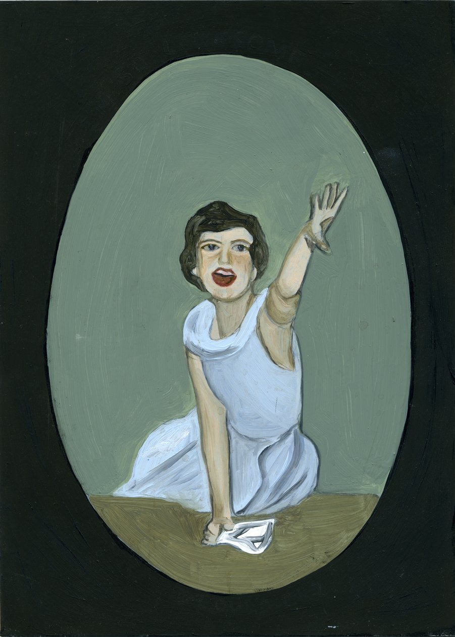 我是如此孤独，我想哭，2003 年（锌上油彩） 作者 凯茜·洛马克斯