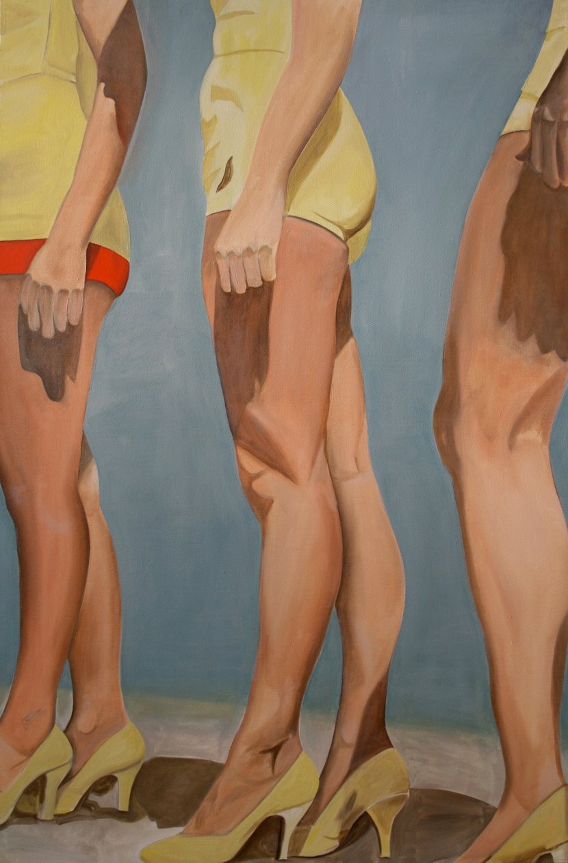 腿，2007 年（布面油画） 作者 凯茜·洛马克斯