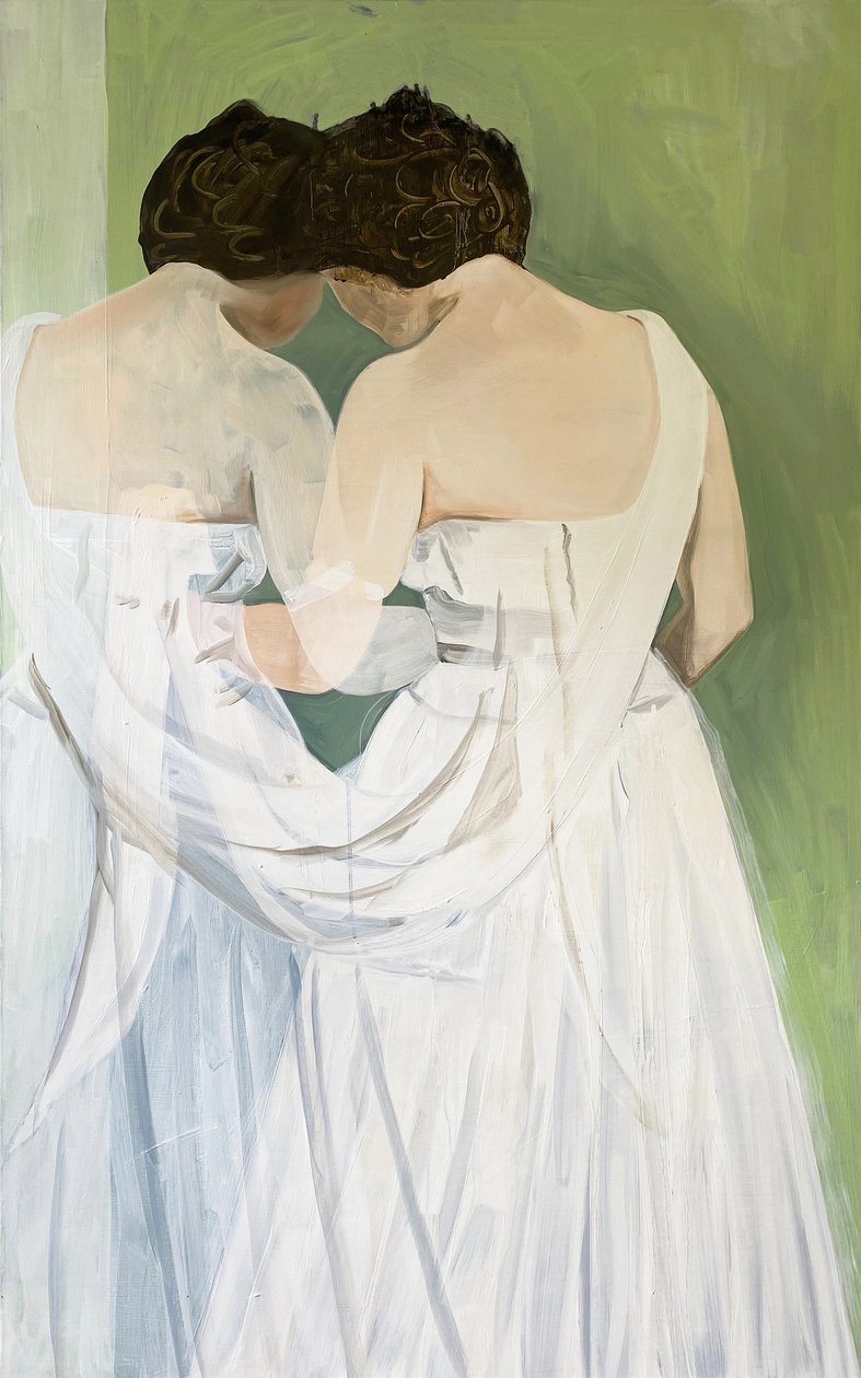 Peignoir, 2022（布面油画） 作者 凯茜·洛马克斯