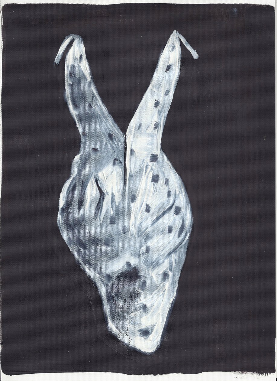罗斯林，背面，2012 年（纸上油彩和丙烯） 作者 凯茜·洛马克斯