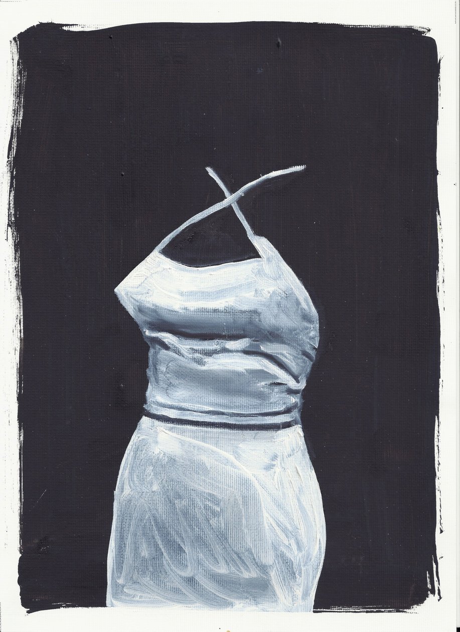 楼上的女孩 1》，正面，2012 年（纸上油彩和丙烯颜料） 作者 凯茜·洛马克斯