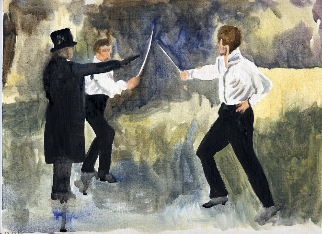 阴谋》（1961 年，巴黎），2011 年（纸面油画） 作者 凯茜·洛马克斯