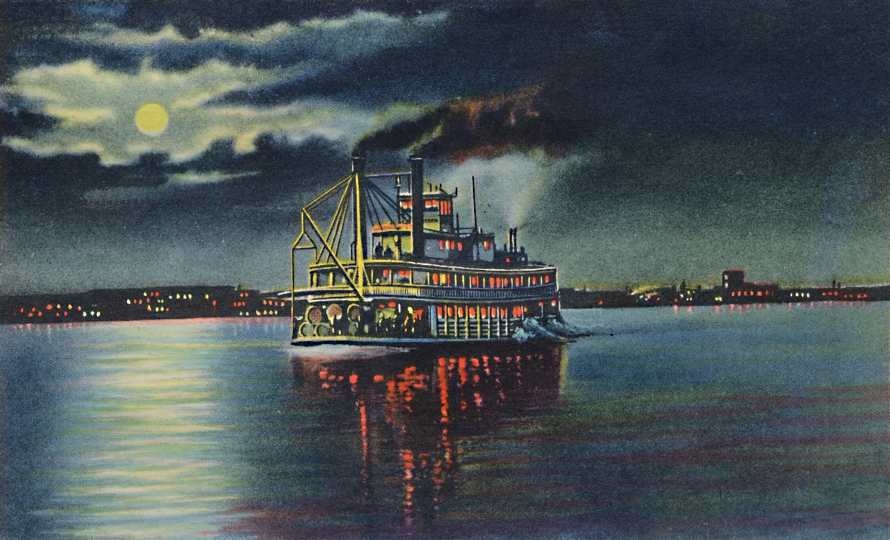 1942年，肯塔基州路易斯维尔，俄亥俄河上的月光 作者 考菲尔德和舒克