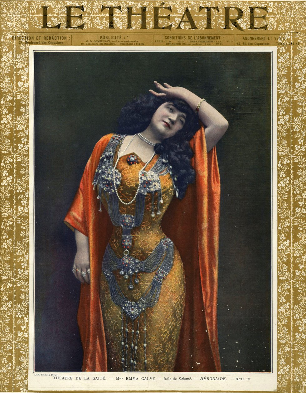 艾玛·卡尔夫饰演莎乐美，《Le Theatre》杂志封面 作者 Cautin & Berger（后）