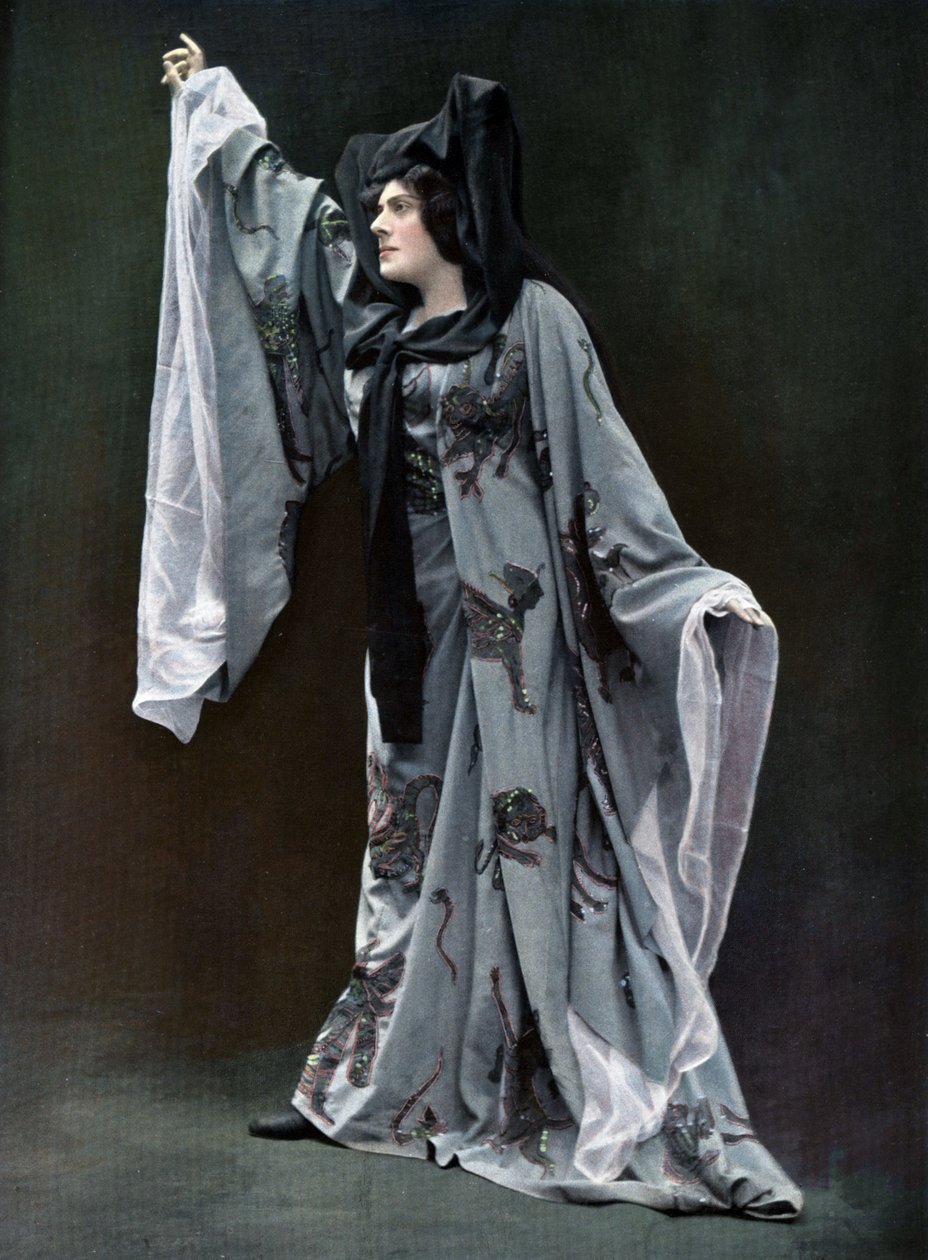 歌剧演员Meyriane Heglon (1867-1942)在歌剧 "Le fils de l