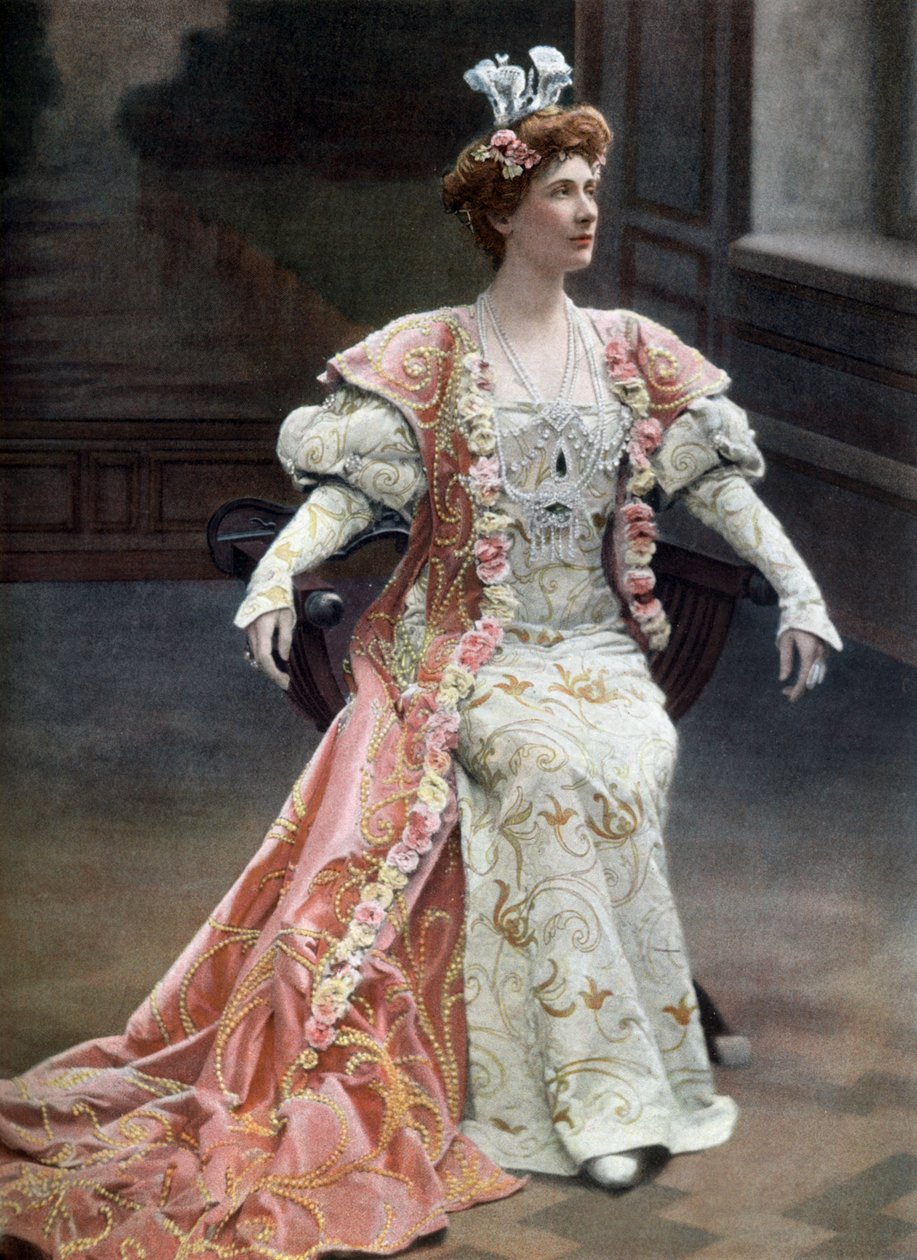 苏格兰歌剧演员Mary Garden（1874-1967）在巴黎的歌剧《La reine Fiammette》中扮演Orlanda，照片由Cautin et Berger拍摄，来自法国报纸《Le Theatre》，2月11日 作者 考丁和伯格