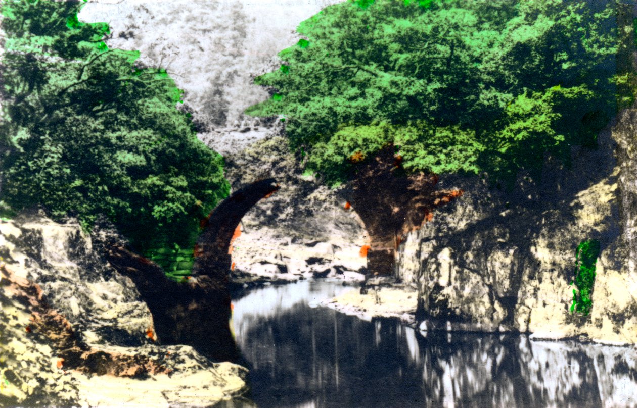 1926年，在Gwynedd的Bettws-y-Coed的罗马桥。 作者 Cavenders有限公司