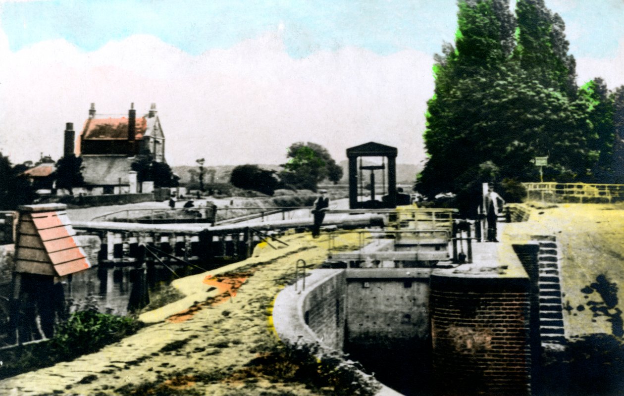 泰丁顿洛克（Teddington Lock），里士满，伦敦，1926年。 作者 Cavenders有限公司