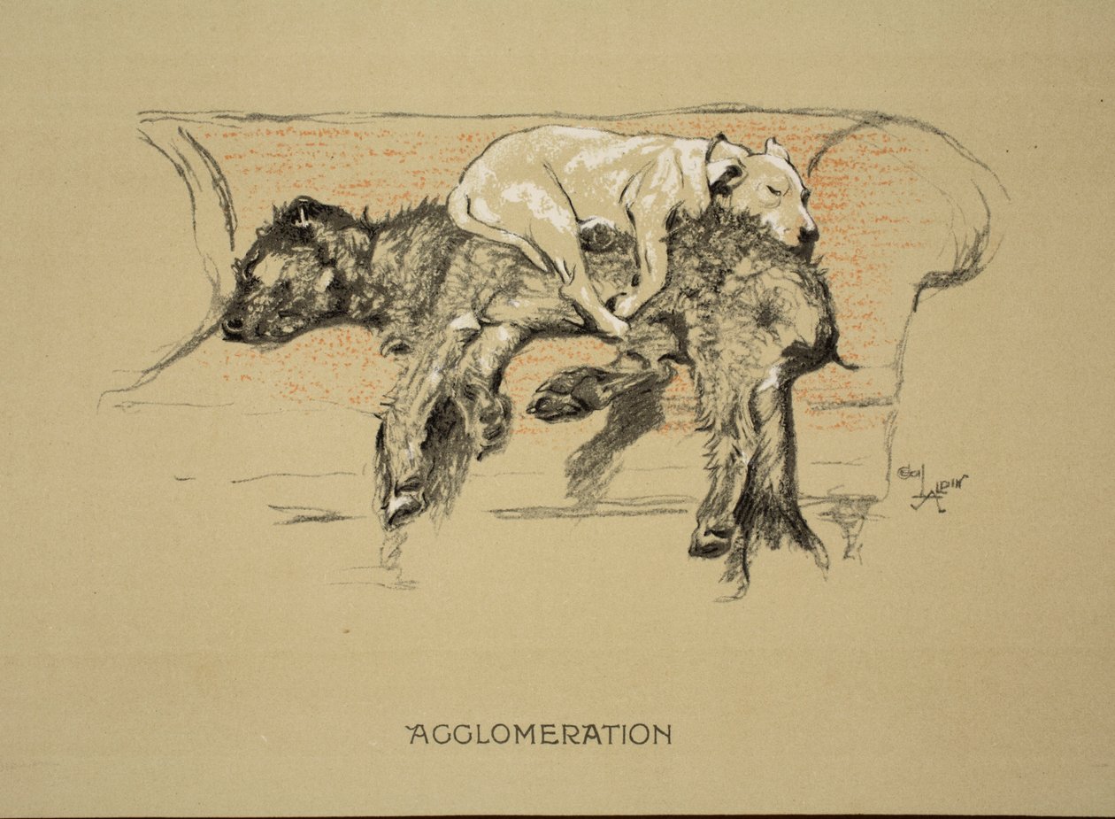 聚集，1930年，第1版&39;睡眠伙伴&39;，Aldin，Cecil Charles Windsor（1870-1935），由Eyre和Spottiswoode Limited，Chalk和Charcoal出版在纸上 作者 塞西尔·查尔斯·温莎·奥尔丁
