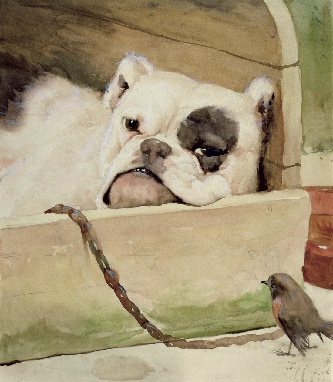 斗牛犬，1927年 作者 塞西尔·查尔斯·温莎·奥尔丁